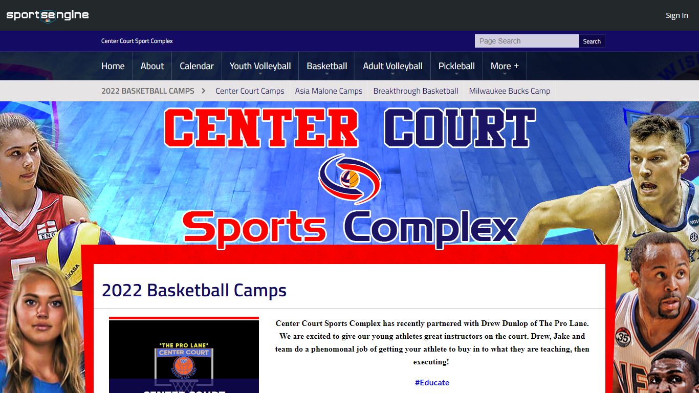 2022 Basketball Camps - Center Court Sport Complex